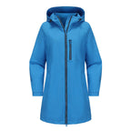 Women’s Casual Waterproof Hooded Mid-Length Jacket