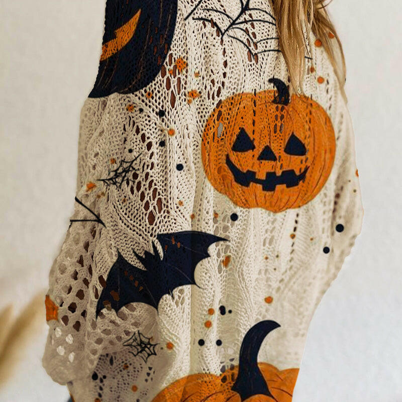 Women's Halloween Loose Fit Batwing Knit Sweater