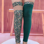 Thick Thermal Printed Anti-Slip Knee Warmers