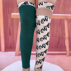 Thick Thermal Printed Anti-Slip Knee Warmers