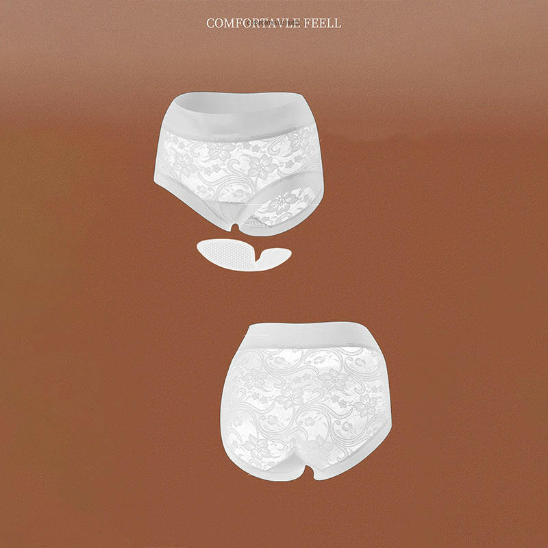 Women's Hygienic Mid-Rise Lace Panties