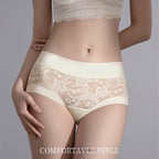 Women's Hygienic Mid-Rise Lace Panties