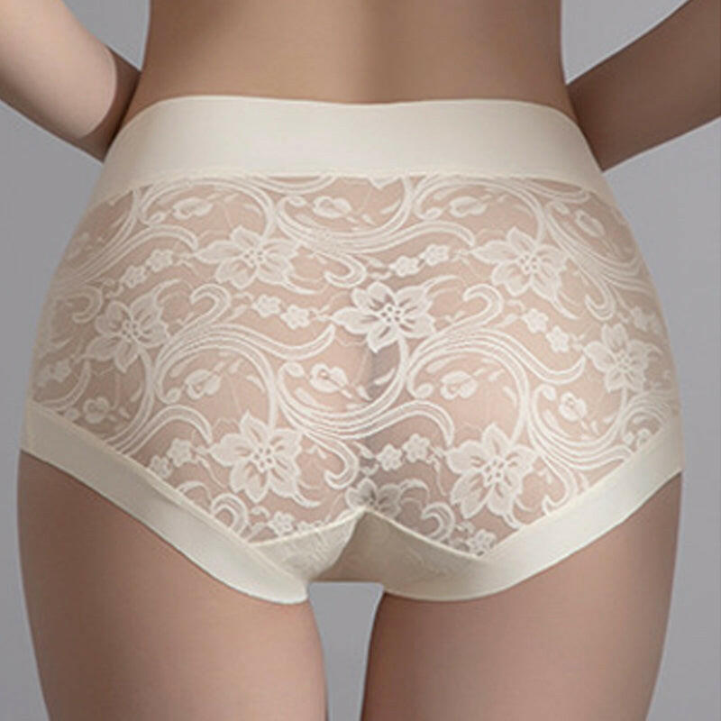Women's Hygienic Mid-Rise Lace Panties