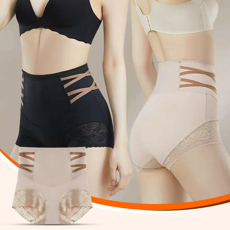 High Waisted Tummy Tuck Lace Shaping Panties