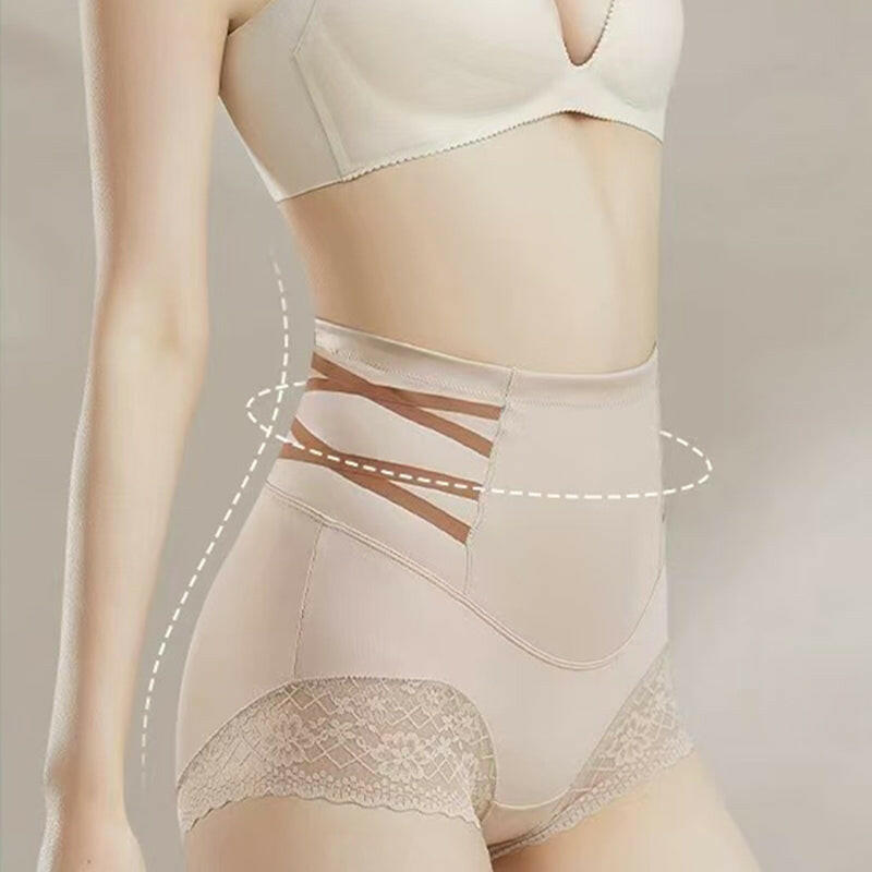 High Waisted Tummy Tuck Lace Shaping Panties