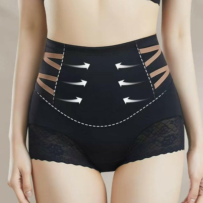 High Waisted Tummy Tuck Lace Shaping Panties