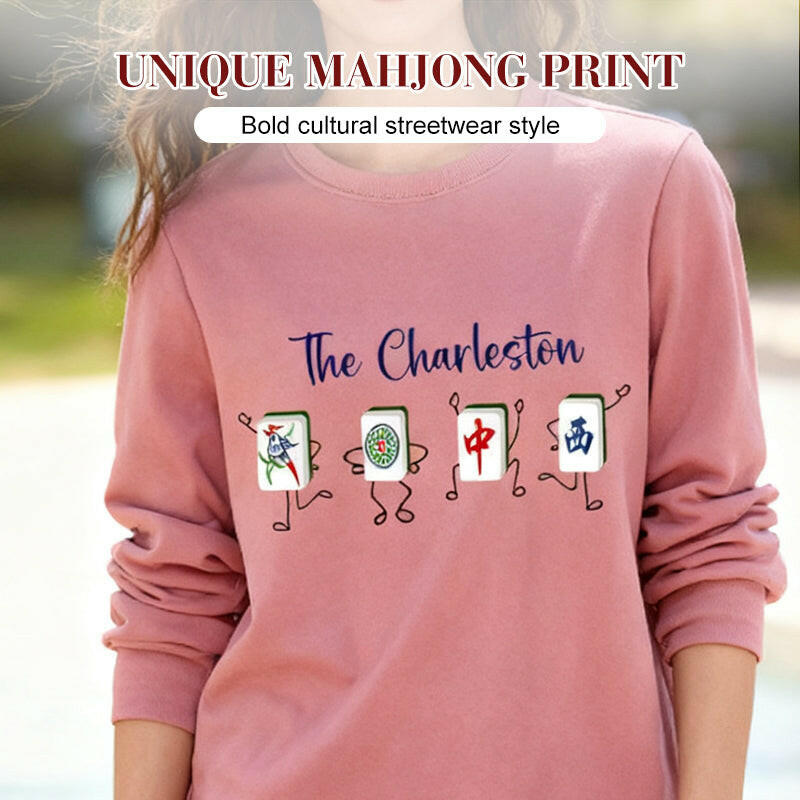 🍂Autumn Promotion 50%💕Women's Lucky Mahjong Thickened Thermal Sweatshirt