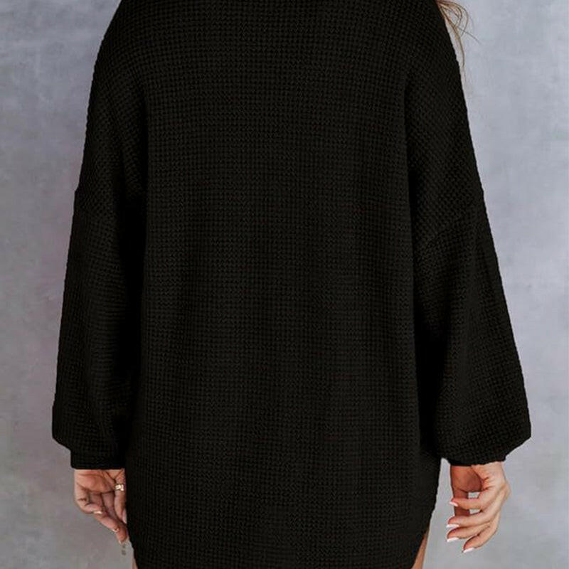 🔥Last Day Sale 49%🔥Women's Waffle Knit Henley Button Shirt Jacket