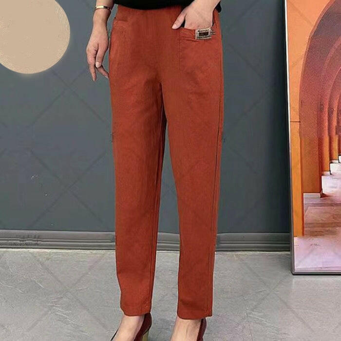 🍂Autumn Sale - 50% Off!💕Nice Gift-Women's Elastic Waist Cotton Pants