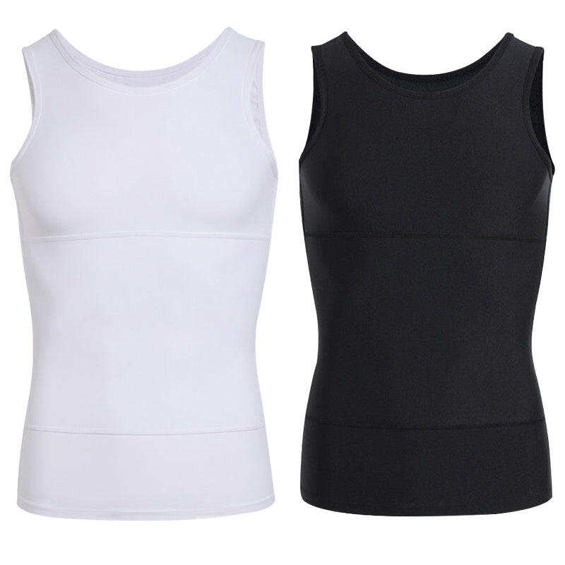 Men's Solid Slimming Abdominal Control Vest