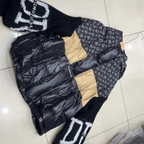 ❄️LAST DAY PROMOTION - 50%OFF 💖 Women’s Patchwork Knit Sleeve Hooded Puffer Jacket