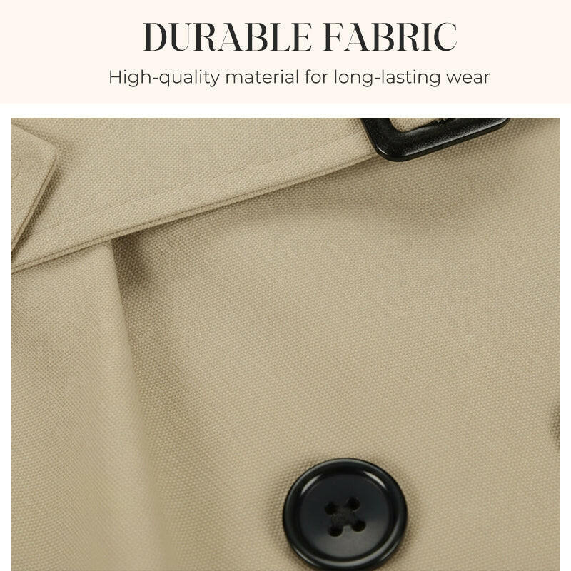 Women's Casual Double-Breasted Trench Coat