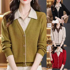 Women’s Elegant Mock Layered Sweater