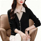 Women’s Elegant Mock Layered Sweater