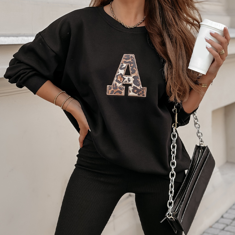 Women's Casual Letter Print Top and Pants Set