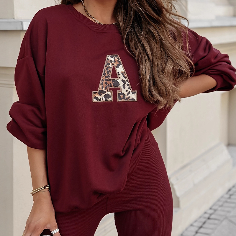 Women's Casual Letter Print Top and Pants Set
