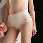 Women's Breathable High Waist Seamless Lace Panties