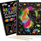 Creative Rainbow Scratch Art Notebook