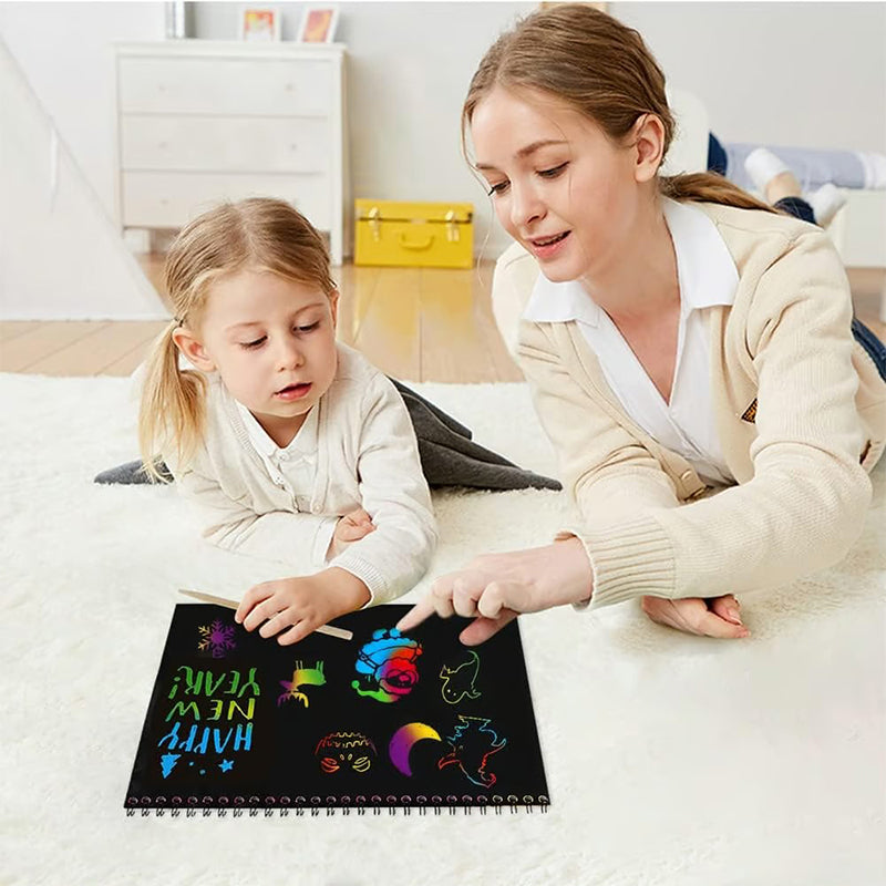 Creative Rainbow Scratch Art Notebook