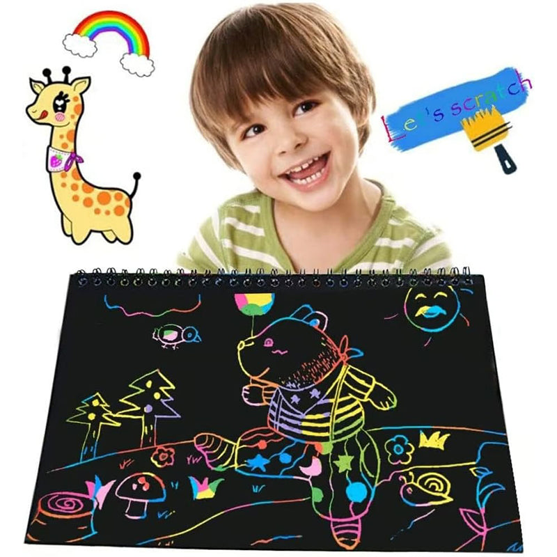 Creative Rainbow Scratch Art Notebook