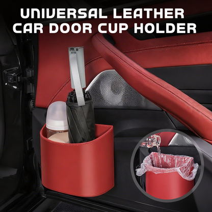 🚗🧺 50% OFF! Leather Car Door Cup Holder – Wide‑mouth opening, easy reach for drinks & phone. Clip‑on secure fit. PU leather, tough & stylish. 🛡️✨