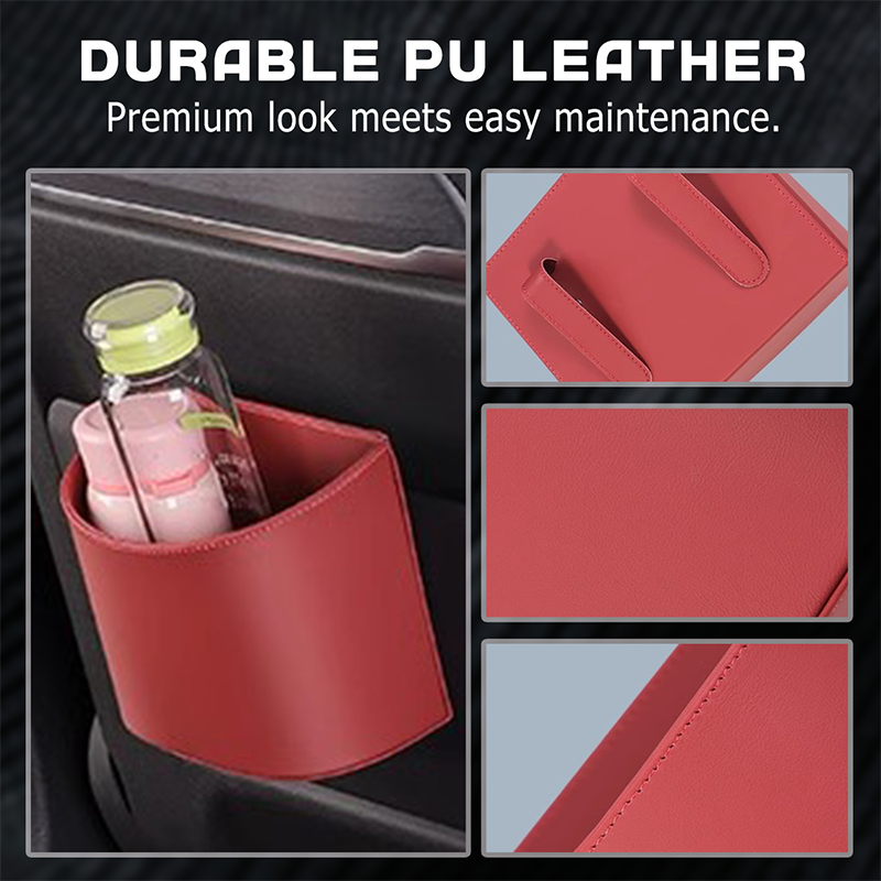 🚗🧺 50% OFF! Leather Car Door Cup Holder – Wide‑mouth opening, easy reach for drinks & phone. Clip‑on secure fit. PU leather, tough & stylish. 🛡️✨