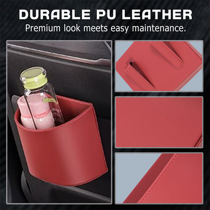 🚗🧺 50% OFF! Leather Car Door Cup Holder – Wide‑mouth opening, easy reach for drinks & phone. Clip‑on secure fit. PU leather, tough & stylish. 🛡️✨