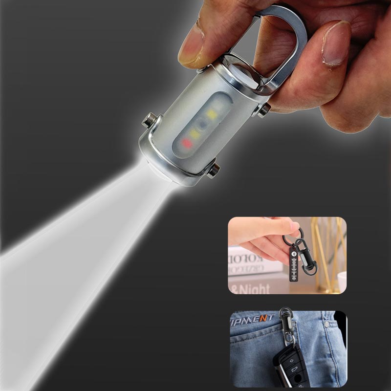 🎉 2026 Sale — Over 46,000 Sold!🔦 1200‑Lumen Mini Keychain Flashlight‑2‑In‑1 EDC Emergency Tool ✨