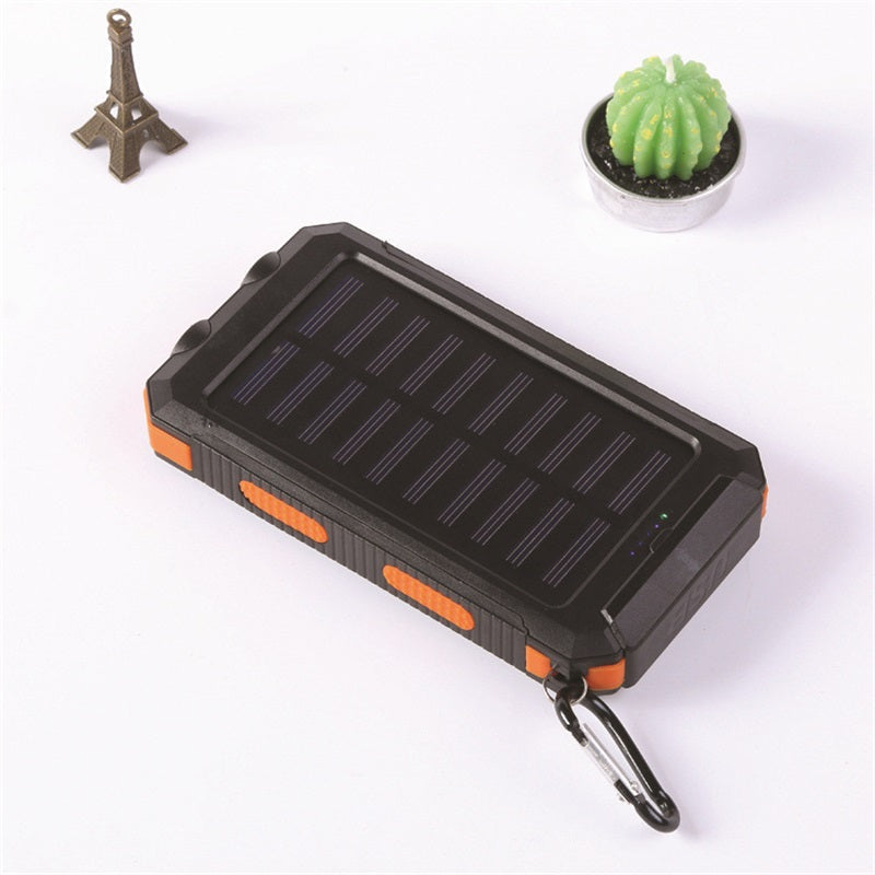 🔥10000mAh Portable Solar Power Bank, Solar Powered Charger with Dual LED Flashlights, Power Bank for Travel, Camping