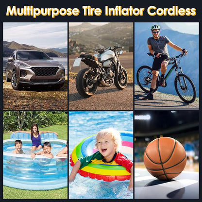 🔥 50% OFF NOW! 🔋 Portable Cordless Air Compressor with Digital Display – Auto-shutoff, fast inflation & perfect for car tires, bikes & sports gear 🚗
