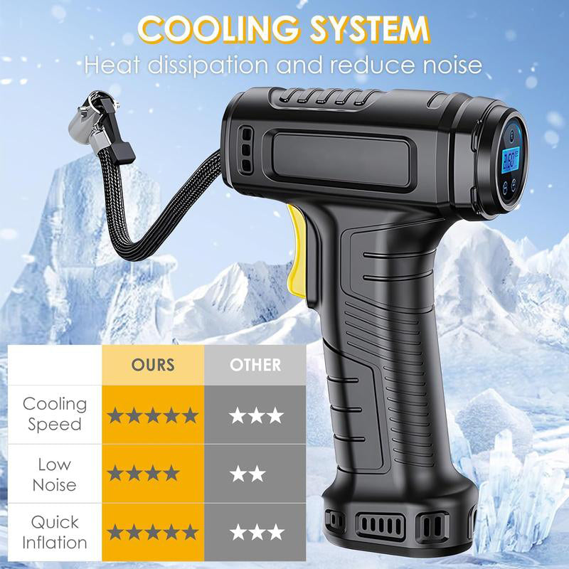 🔥 50% OFF NOW! 🔋 Portable Cordless Air Compressor with Digital Display – Auto-shutoff, fast inflation & perfect for car tires, bikes & sports gear 🚗