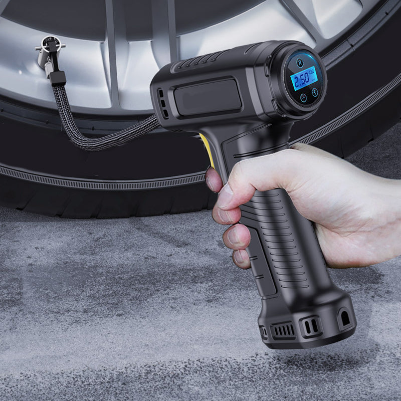 🔥 50% OFF NOW! 🔋 Portable Cordless Air Compressor with Digital Display – Auto-shutoff, fast inflation & perfect for car tires, bikes & sports gear 🚗