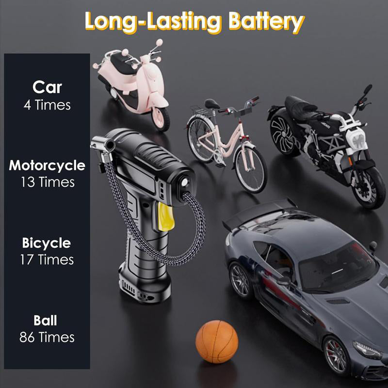 🔥 50% OFF NOW! 🔋 Portable Cordless Air Compressor with Digital Display – Auto-shutoff, fast inflation & perfect for car tires, bikes & sports gear 🚗