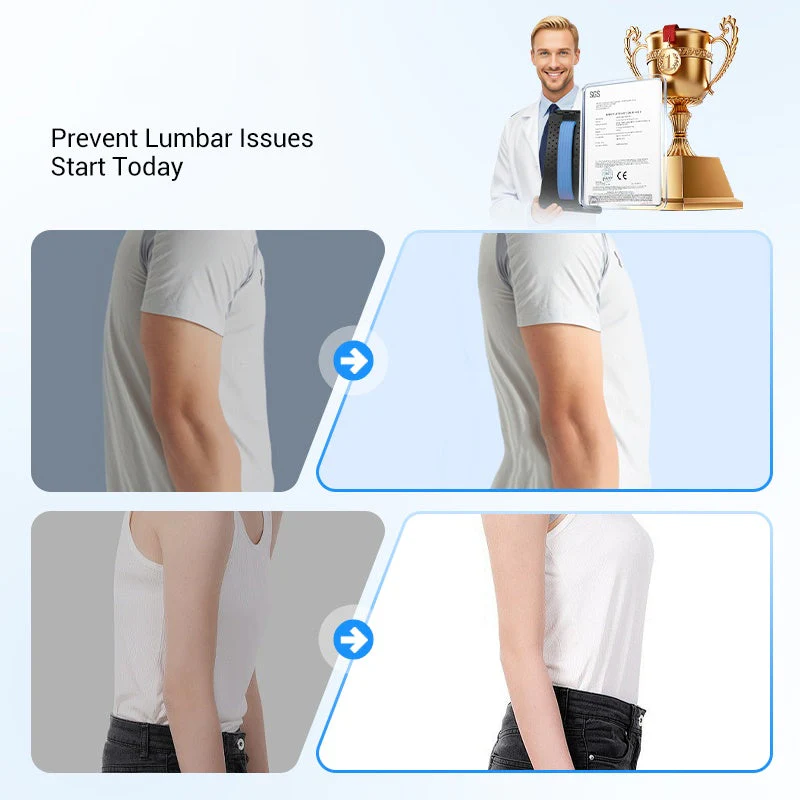 🏆Magnetic lumbar stretcher with acupuncture massage to👑relieve back pain🌿