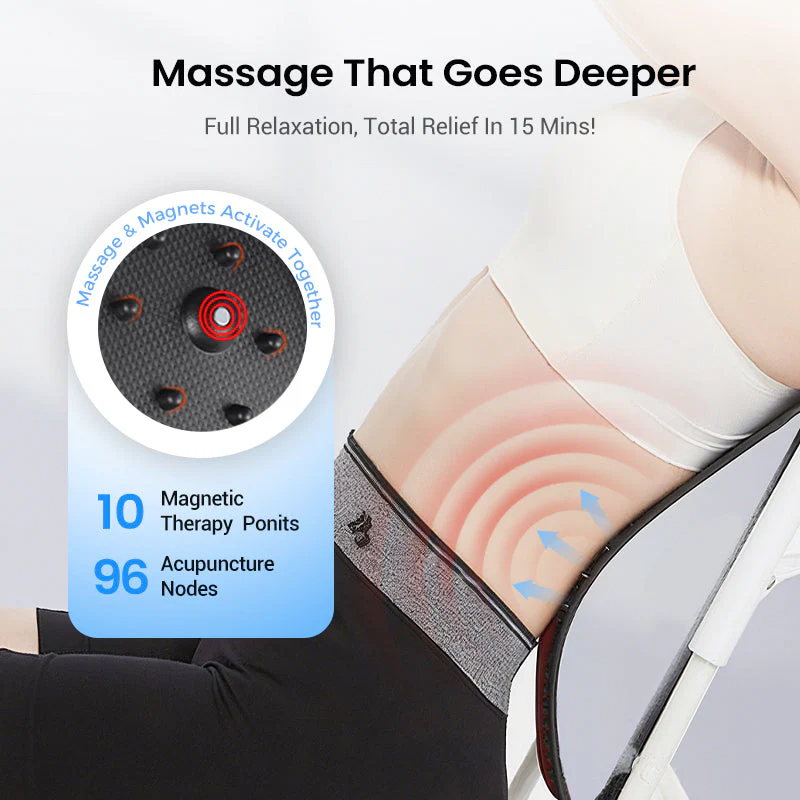 🏆Magnetic lumbar stretcher with acupuncture massage to👑relieve back pain🌿
