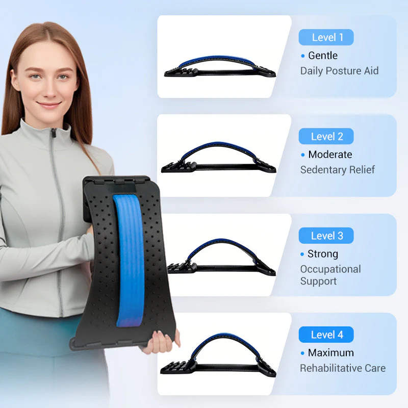 🏆Magnetic lumbar stretcher with acupuncture massage to👑relieve back pain🌿