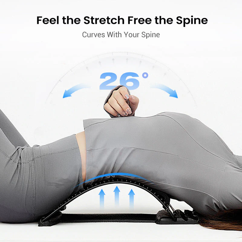 🏆Magnetic lumbar stretcher with acupuncture massage to👑relieve back pain🌿