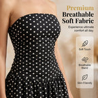 Women’s Fashion Polka Dot Strapless Dress
