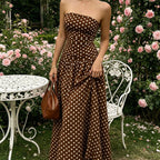 Women’s Fashion Polka Dot Strapless Dress