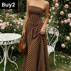 Women’s Fashion Polka Dot Strapless Dress