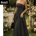 Women’s Fashion Polka Dot Strapless Dress