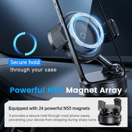 Adjustable Magnetic Car Mount with Vacuum Suction Base