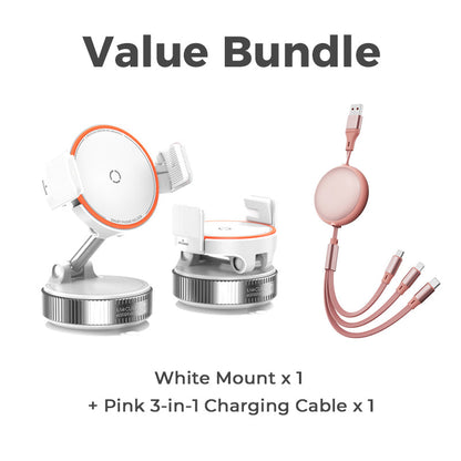 Adjustable Magnetic Car Mount with Vacuum Suction Base