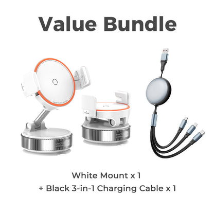 Adjustable Magnetic Car Mount with Vacuum Suction Base