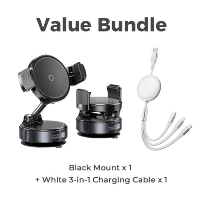 Adjustable Magnetic Car Mount with Vacuum Suction Base