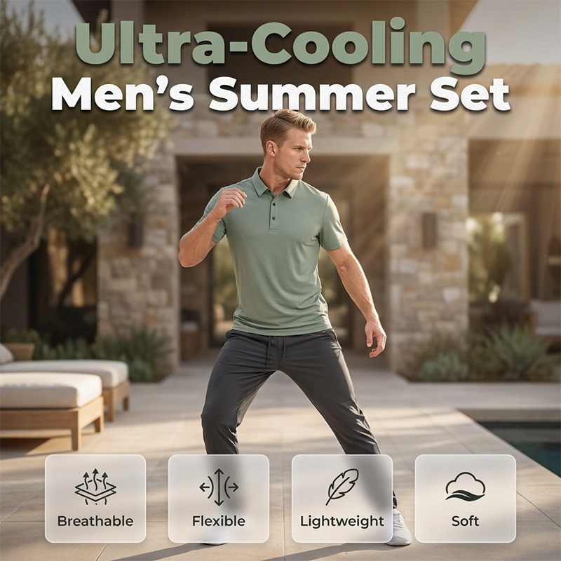 Men's Summer Breathable Short-Sleeve Set