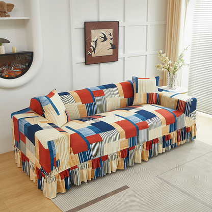 🎉 2026 Hot Sale!🛋️ High‑Stretch Sofa Slipcover‑Ruffled Hem & Full Protection ✨