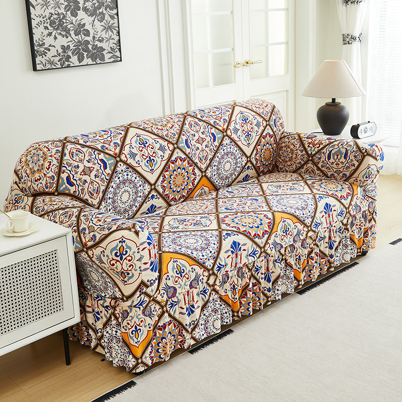 🎉 2026 Hot Sale!🛋️ High‑Stretch Sofa Slipcover‑Ruffled Hem & Full Protection ✨