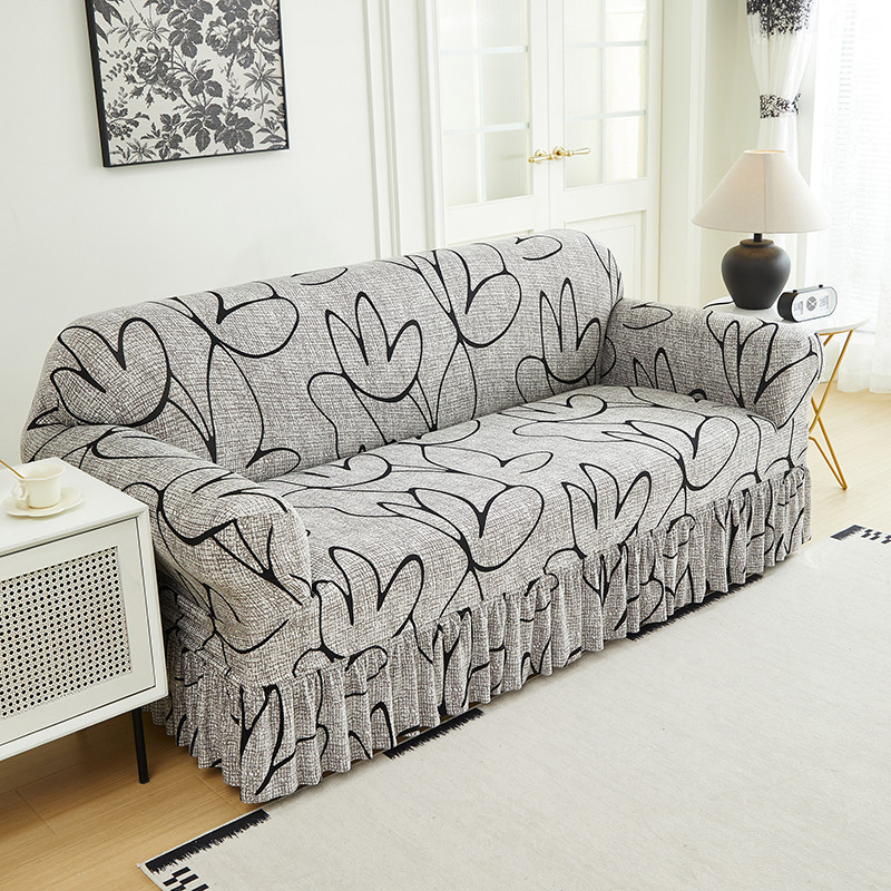 🎉 2026 Hot Sale!🛋️ High‑Stretch Sofa Slipcover‑Ruffled Hem & Full Protection ✨