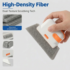 🔥Hot Sale 🔥 Stop Picking Window Tracks with Your Fingernail! 3-in-1 Window Track Cleaning Tool – Brush + Scraper + Scrub Pad, Reaches Where Fingers Can't